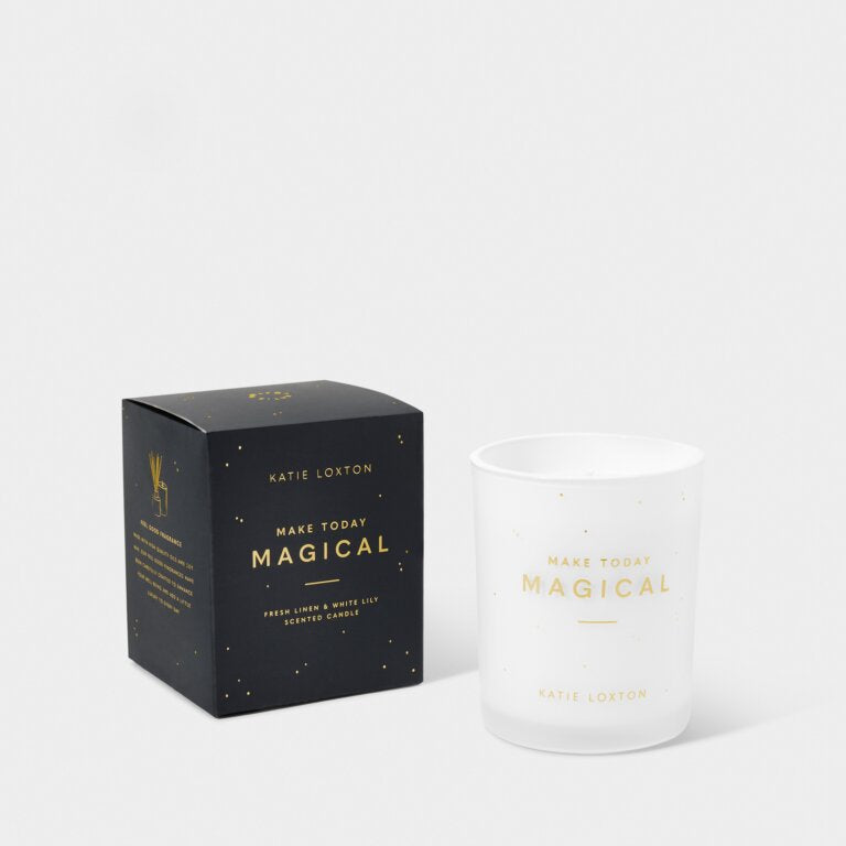 
            
                Load image into Gallery viewer, Sentiment Candle - Make Today Magical (Fresh Linen &amp;amp; White Lily) 5.6oz
            
        