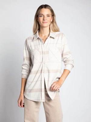 
            
                Load image into Gallery viewer, Lewis Top Cream Taupe Plaid
            
        