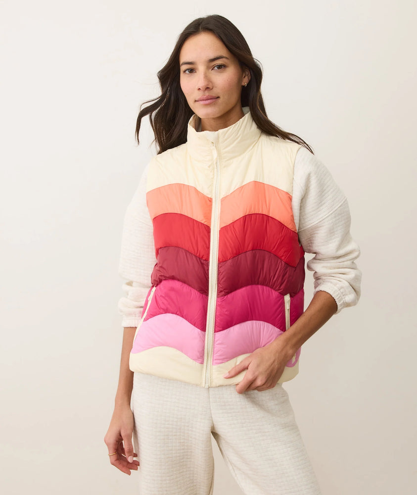 Sunset Puffer Vest Warm Wave