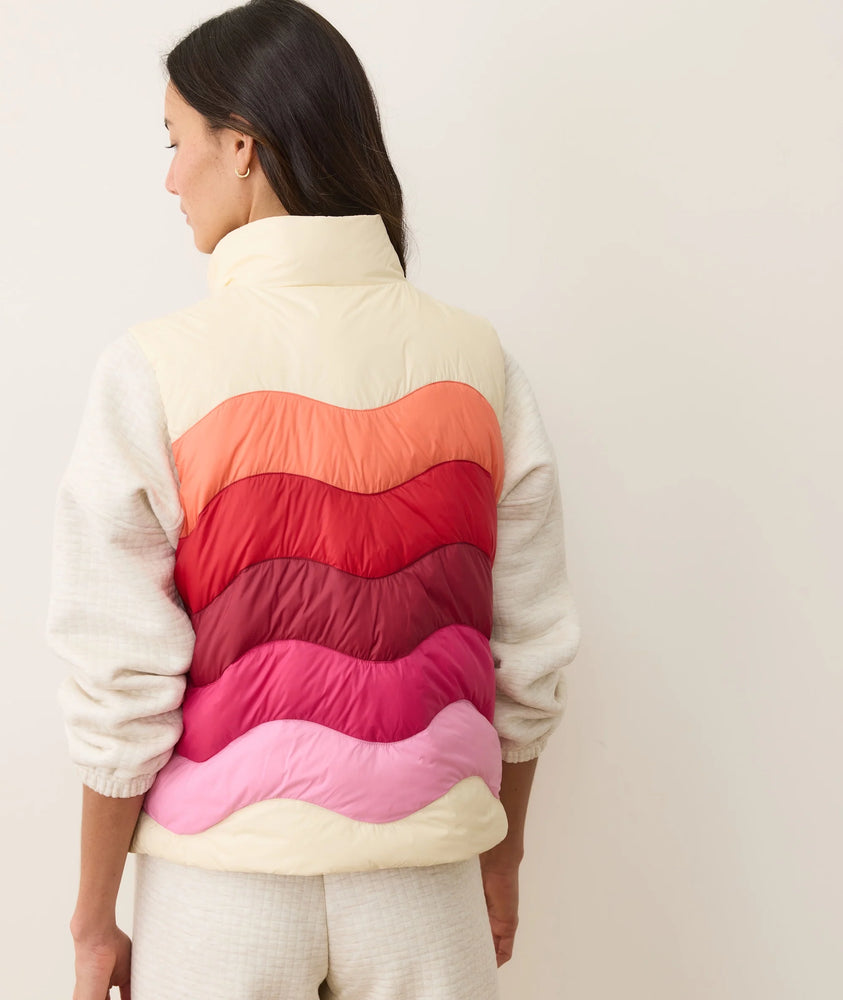 Sunset Puffer Vest Warm Wave