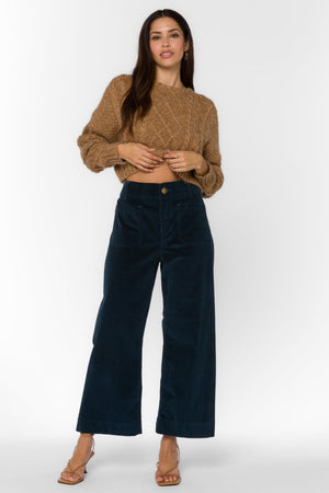 Alyx Wide Leg Crop Patch Pocket Corduroy Cobalt Blue