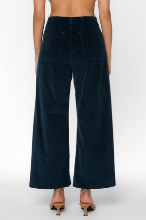 Alyx Wide Leg Crop Patch Pocket Corduroy Cobalt Blue