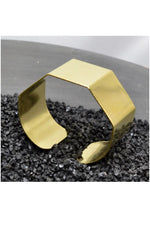 Geometric Raw Brass Cuff Bracelet