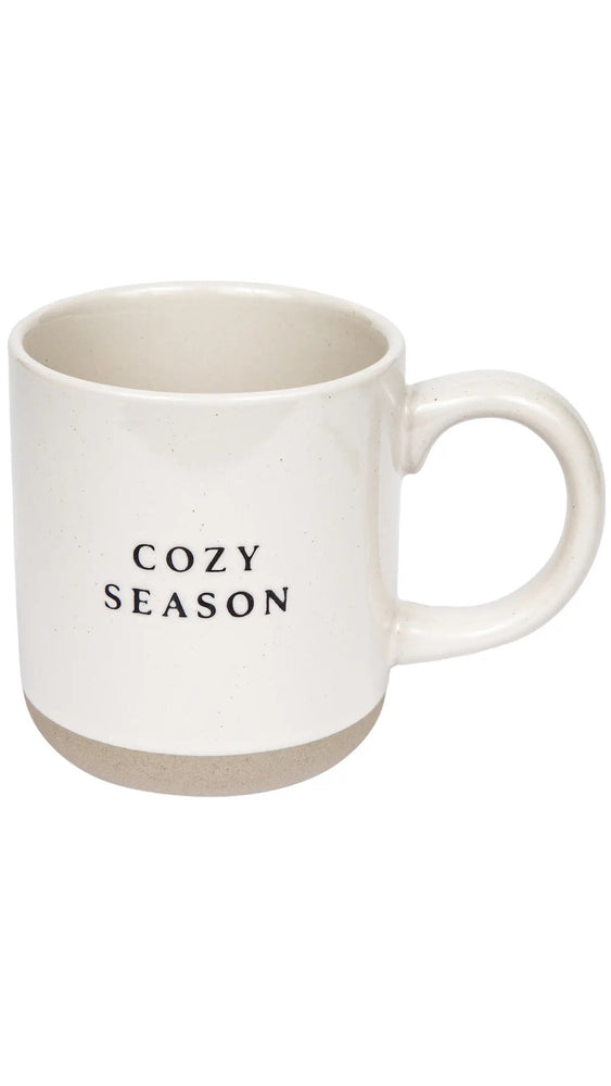 Cream Stoneware Mug 14oz - Cozy Season