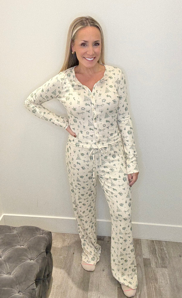 Vintage Christmas Pajama Top