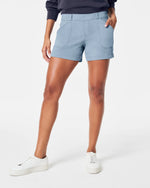 Spanx Stretch Twill Shorts 4" Mountain Blue