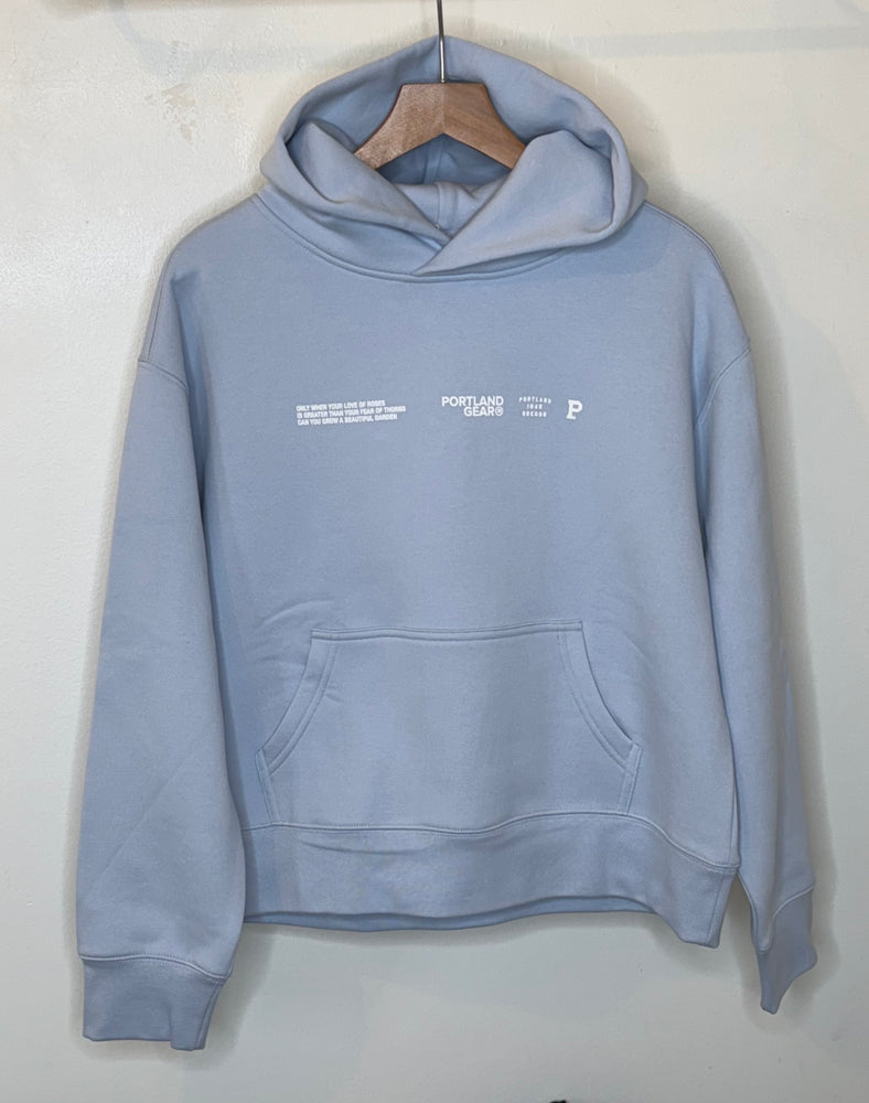 Women's Sueded Slogan Hoodie Powder