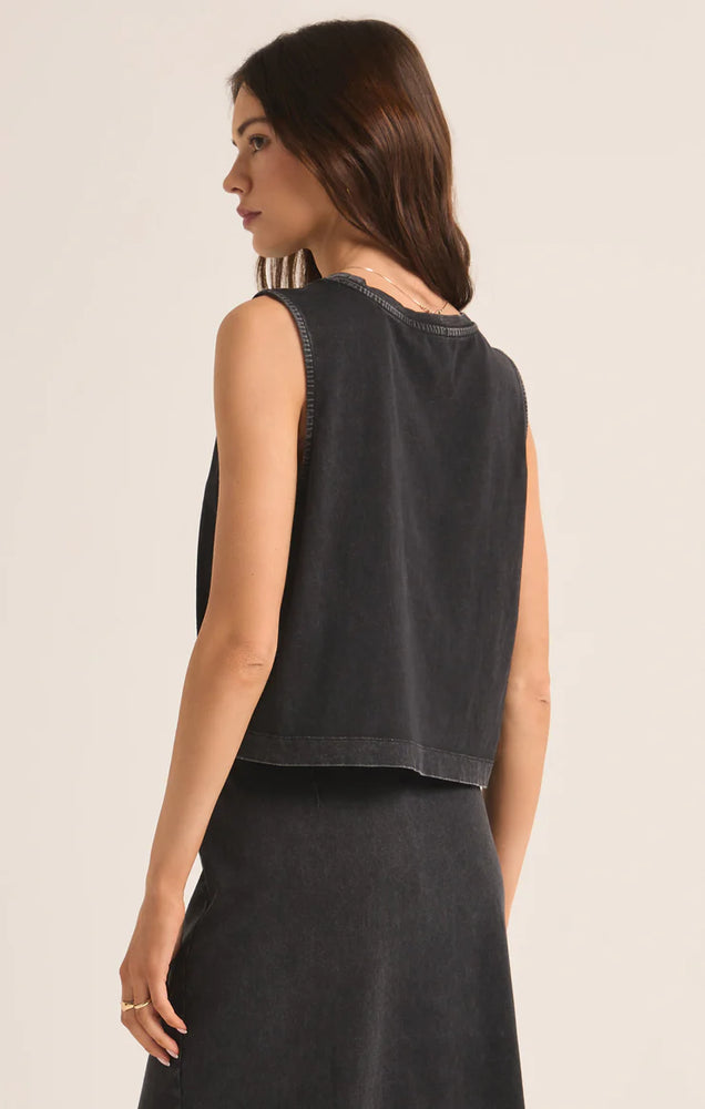 Sloane Jersey Muscle Tank Black