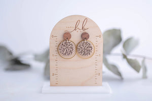 Clay Earrings Dainty Rattan Dangle Blonde