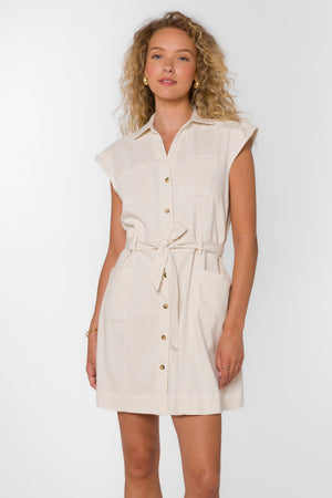 Bylee Cap Sleeve Dress Natural