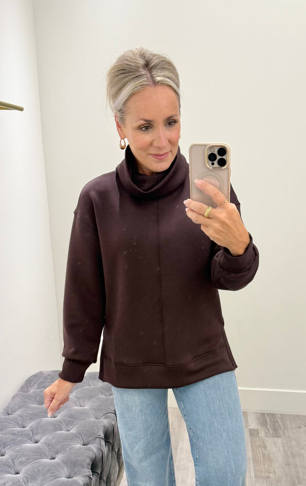 Spanx Air Essentials Tunic Sweatshirt Truffle