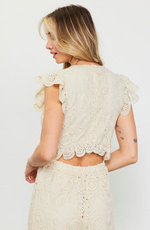 Crochet Jumpsuit Ivory