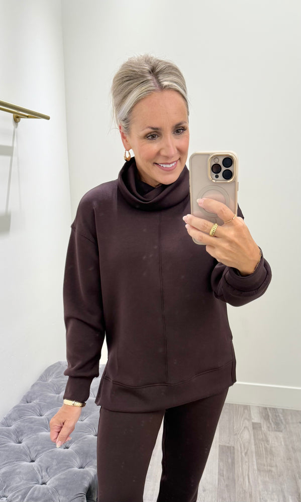 Spanx Air Essentials Tunic Sweatshirt Truffle