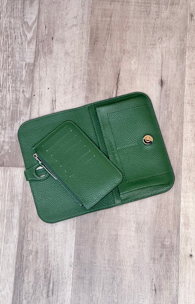 Leather Bifold Wallet Green