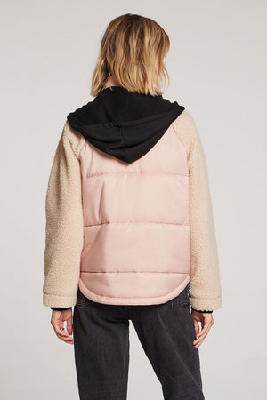 Bezi Colorblock  Quilted Jacket Sand