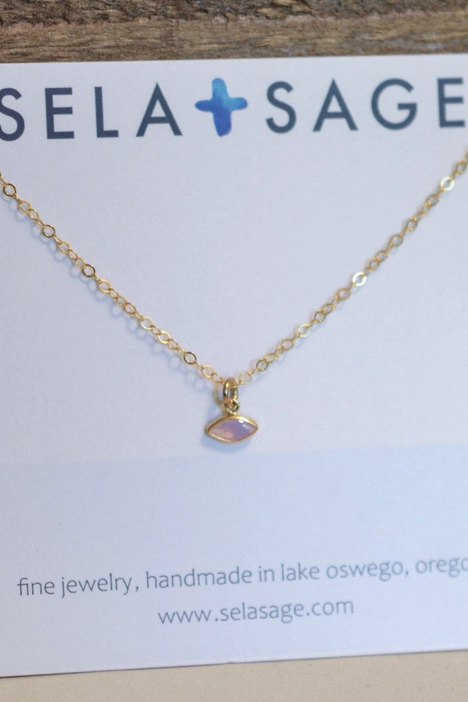 Opalite Eye Necklace Gold Filled