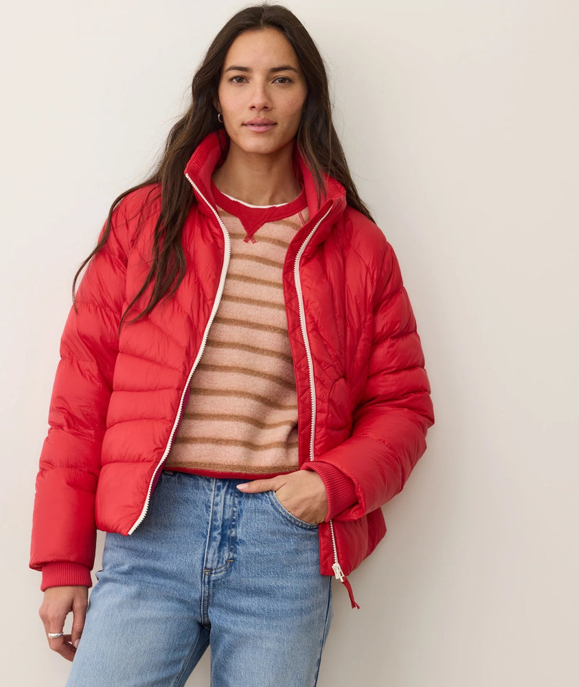 Sunbeam Puffer Jacket Cherry Red