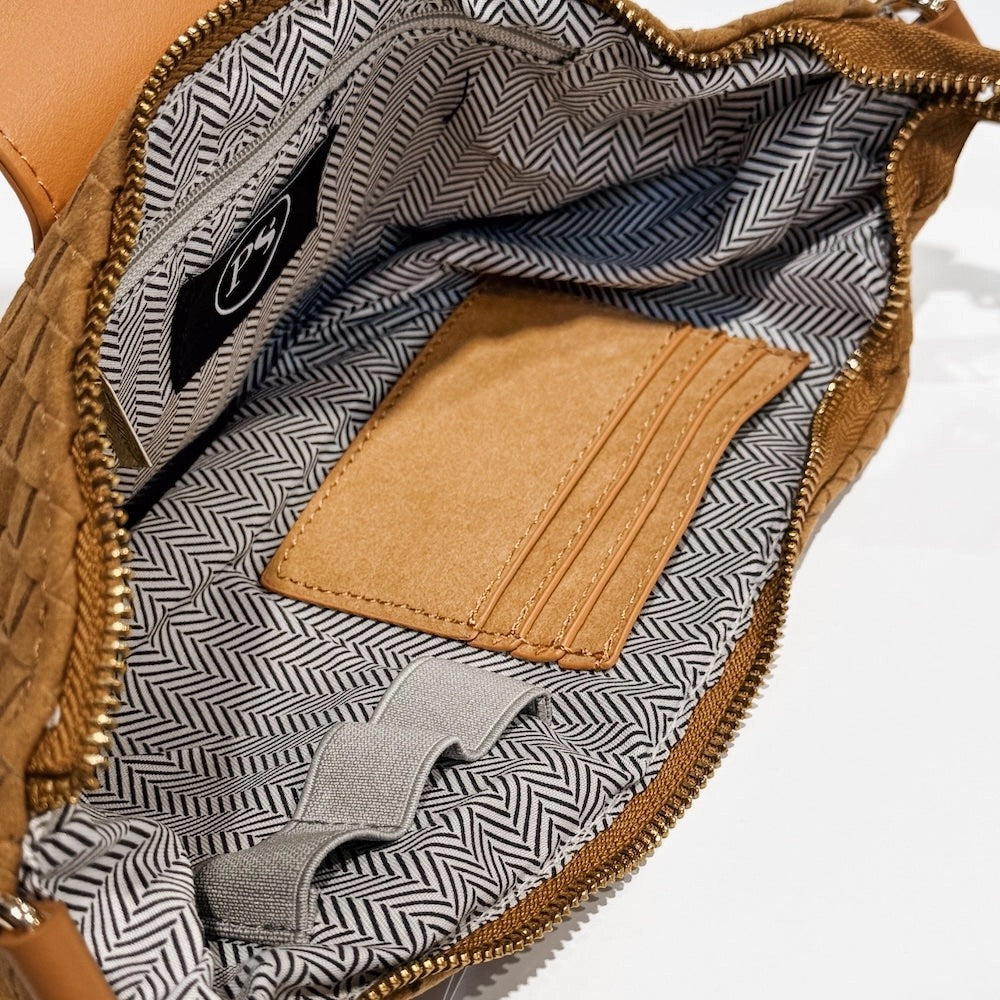 Selena Suede Flap Crossbody Oat