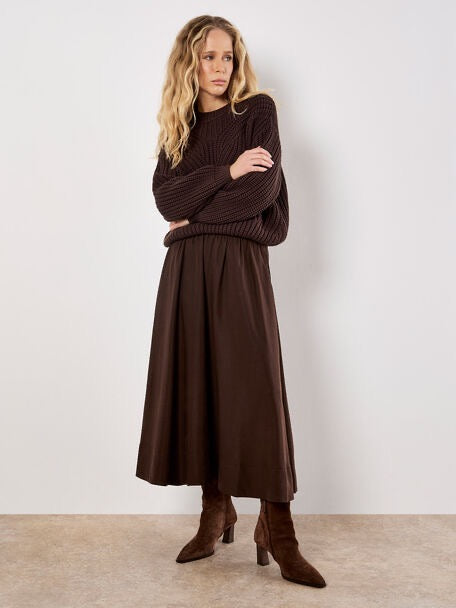 Chunky Cable Knit Sweater Truffle