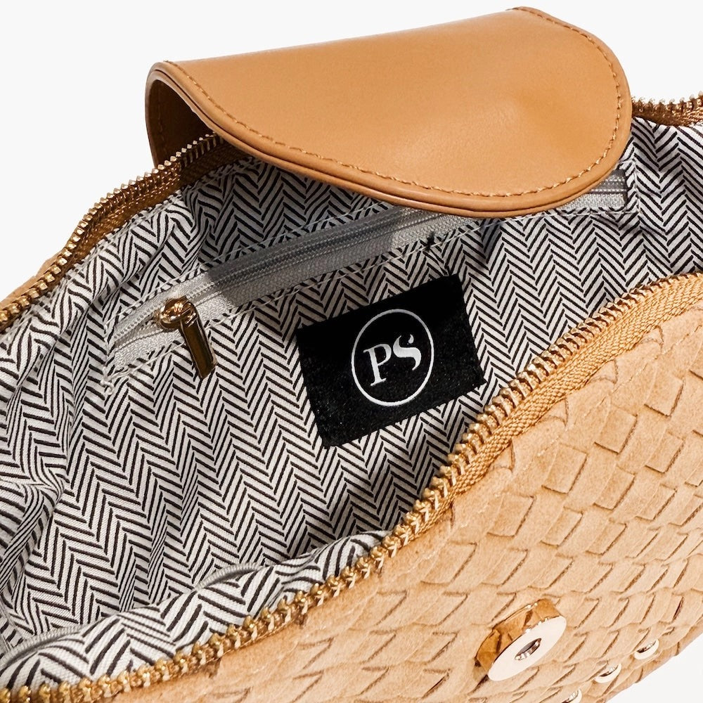 Selena Suede Flap Crossbody Black