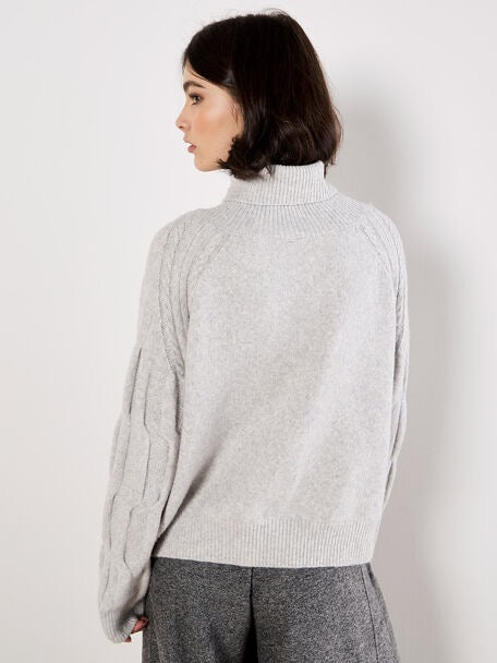Melange Roll Neck Sweater Grey