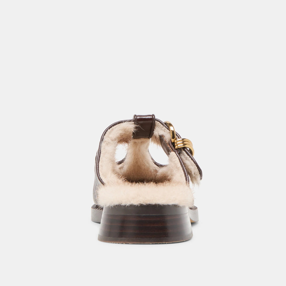 Harlah Plush Flats Chocolate Leather