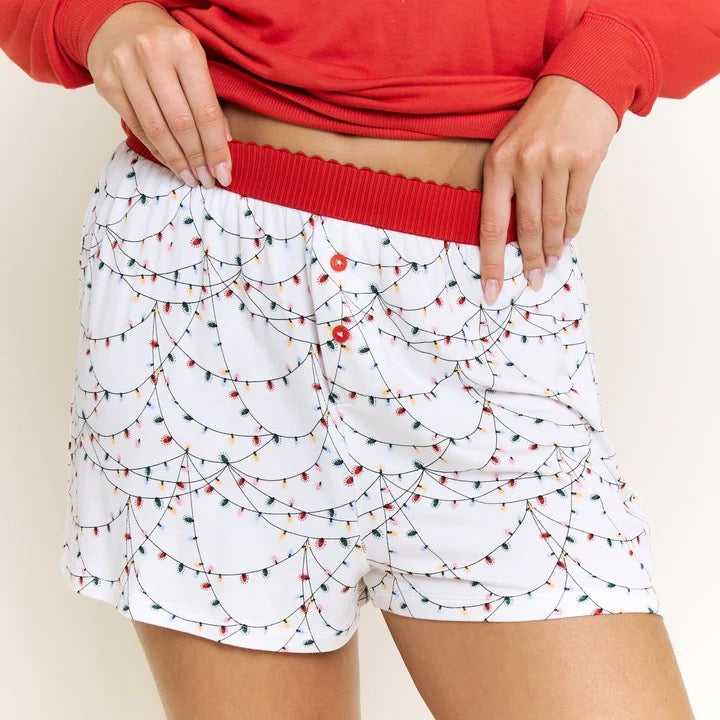 Holiday Lights Shortie Pajama Set