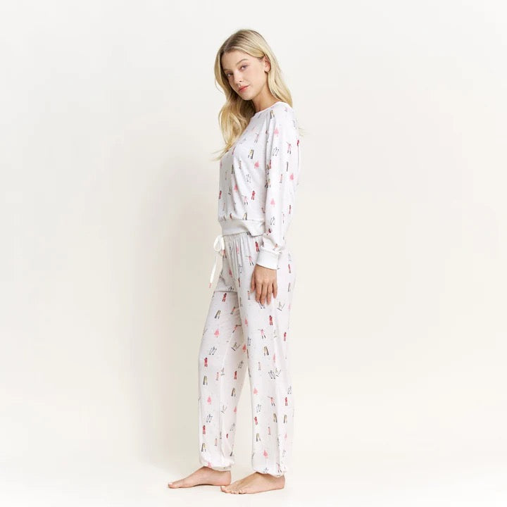 Ski Girls Pajama Set Ivory