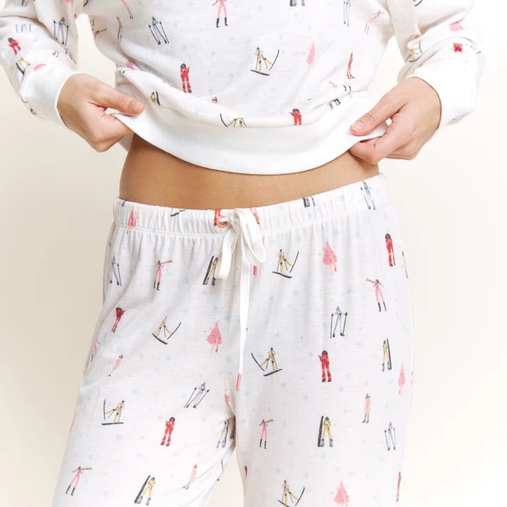 Ski Girls Pajama Set Ivory
