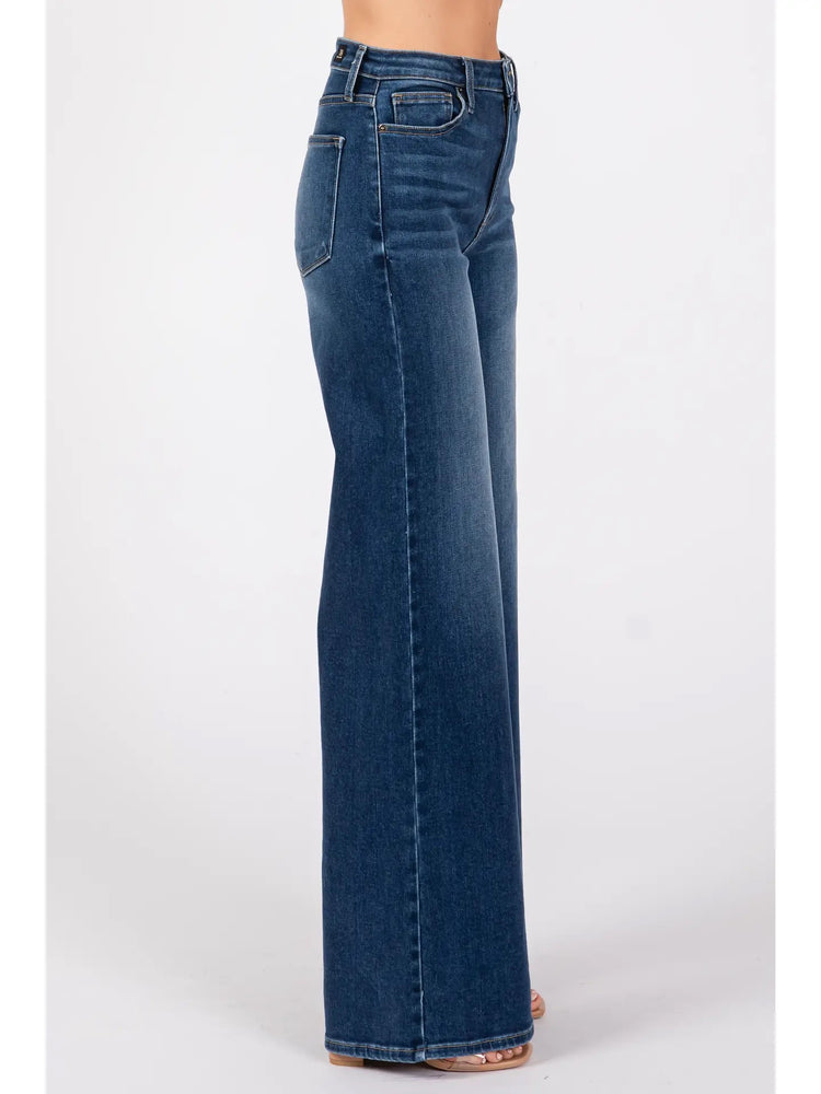 Pippa High Rise Super Wide Jean Dark Wash