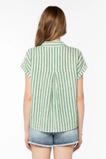 Kirsty Stripe Shirt Green – Mapel Boutique
