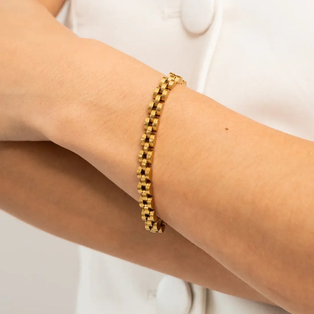 Dainty Watch Band Bracelet Gold