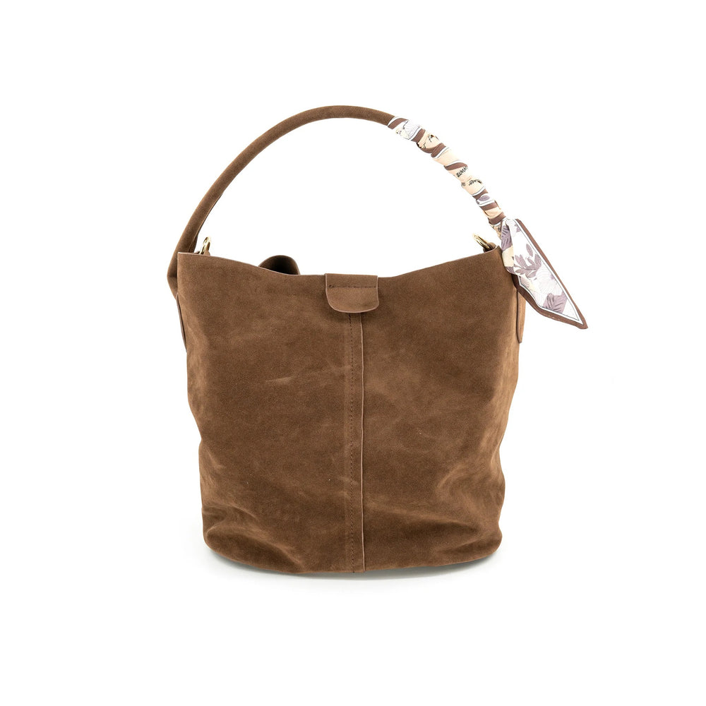Suede Bucket Bag Chocolate