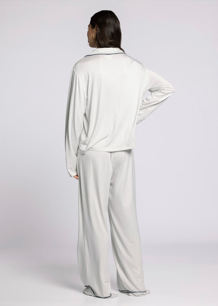 Holly Pajama Set Neutral Stripe