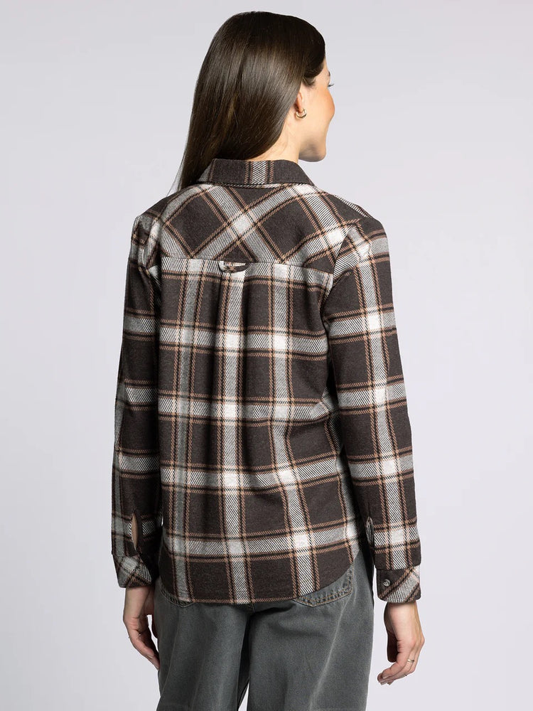 Cassian Shirt Coffee/Ivory Plaid