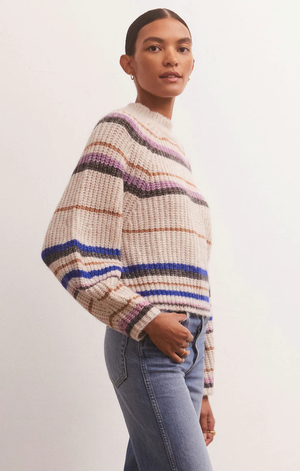 Desmond Stripe Sweater Sandstone