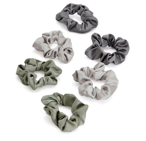 
            
                Load image into Gallery viewer, Satin Scrunchies 6pc Sage
            
        