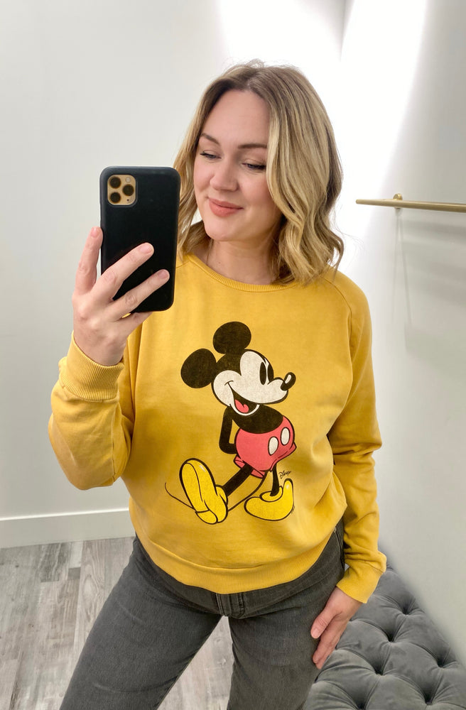 
            
                Load image into Gallery viewer, Mickey Mouse Fleece Sweatshirt Honey Gold
            
        