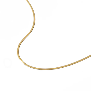 Gold Micro Herringbone Necklace