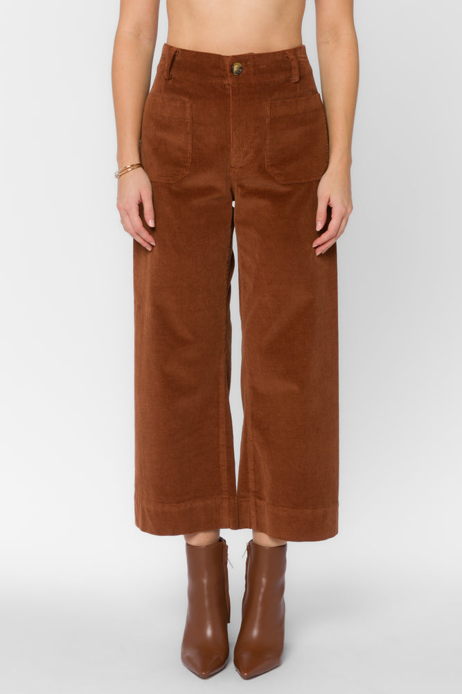 Alyx Wide Leg Crop Patch Pocket Corduroy Copper