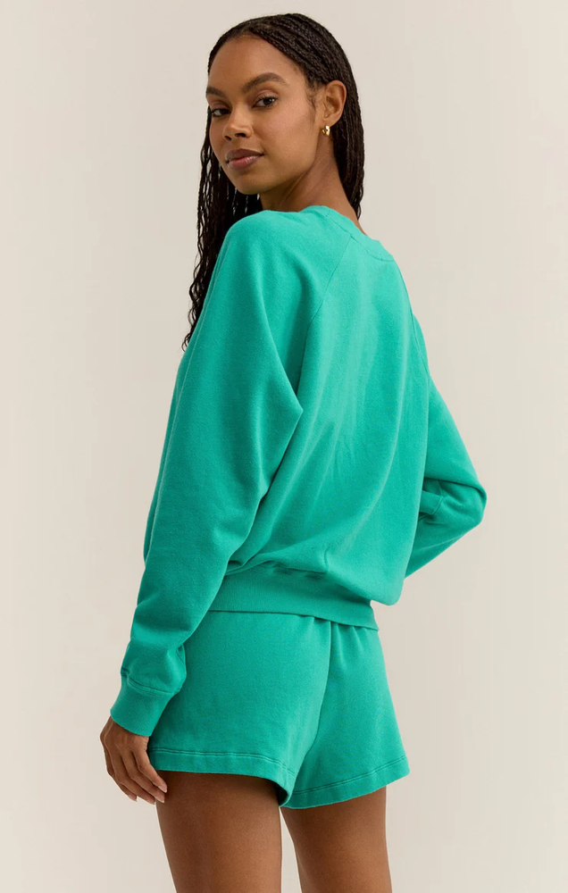 Saldana French Terry Top Bermuda Green