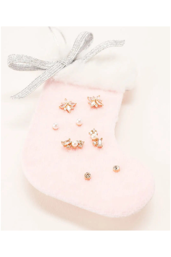 Holiday Stocking Petite Earring Quartet - Star