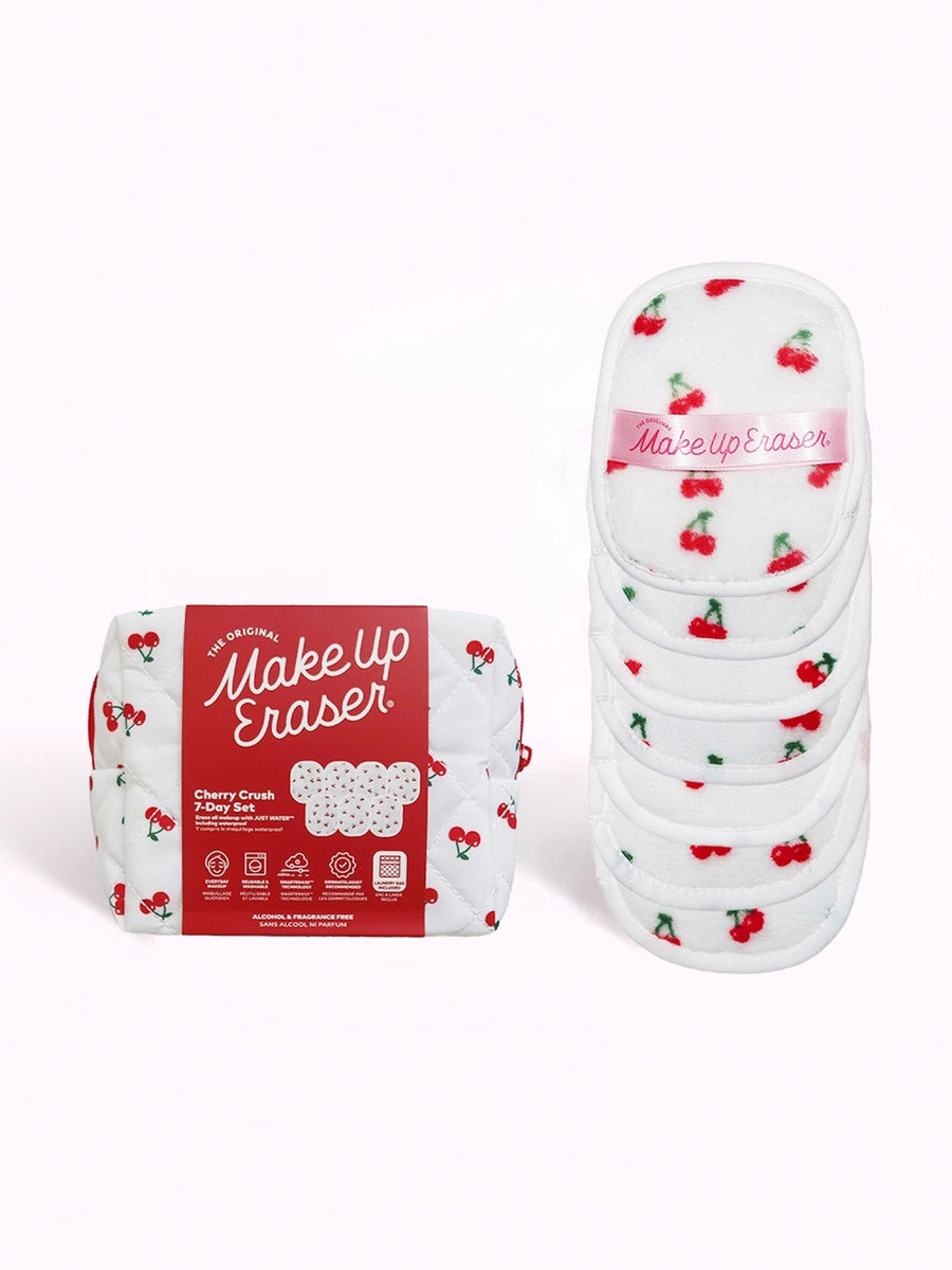 MakeUp Eraser 7-Day Set & Makeup Bag Cherry Crust – Mapel Boutique
