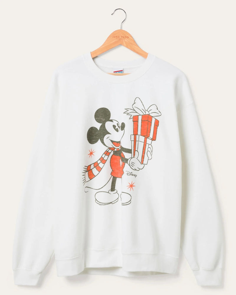 Mickey Presents Fleece Sweatshirt White