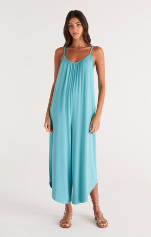 The Cabana Teal Flared Jumpsuit