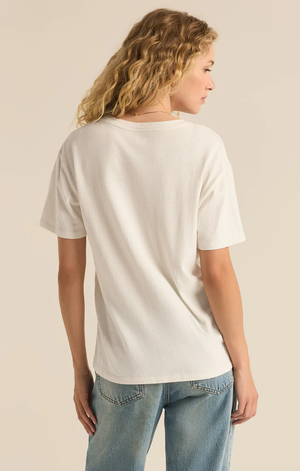 Holiday Cocktail Embroidered Tee Sea Salt