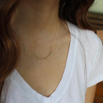 Morse Code Gold Necklace - Happy