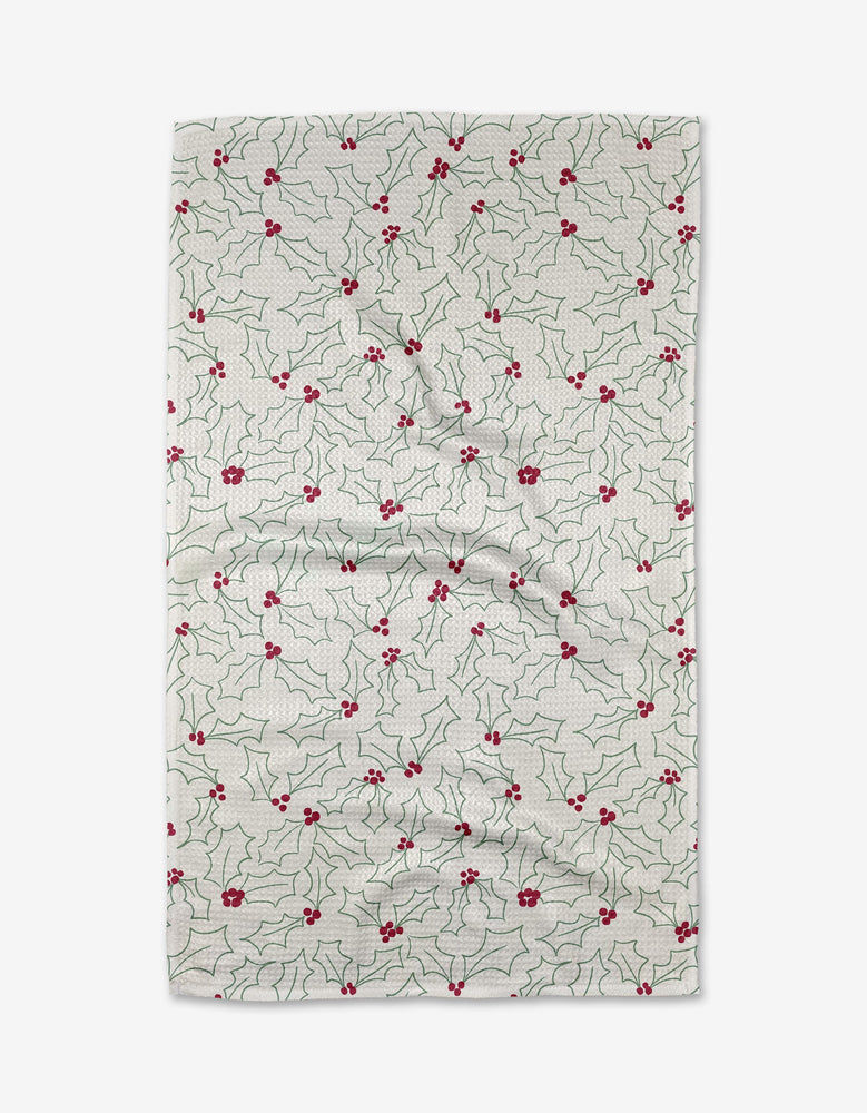 Tea Towel - Merry Holly