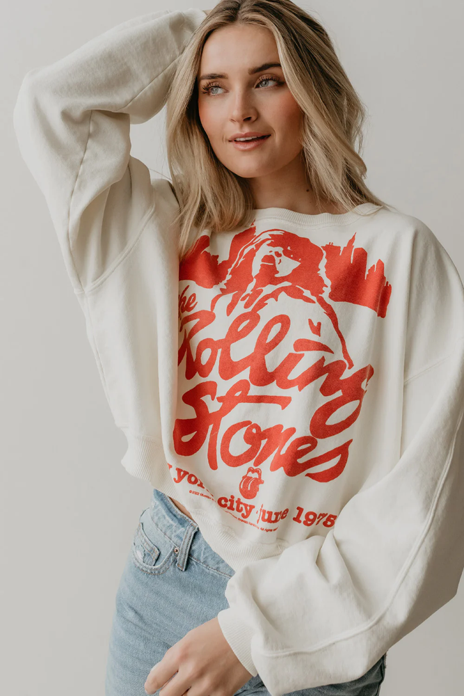 The Rolling Stones NYC Sweatshirt Cream