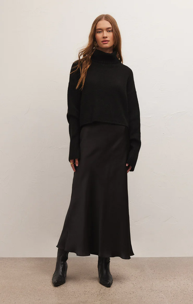 
            
                Load image into Gallery viewer, Europa Poly Sheen Skirt Black
            
        